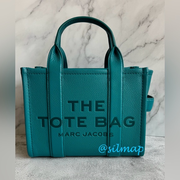 EUC - Marc Jacobs The Leather Tote Bag Small - Harbor Blue - Picture 2 of 9